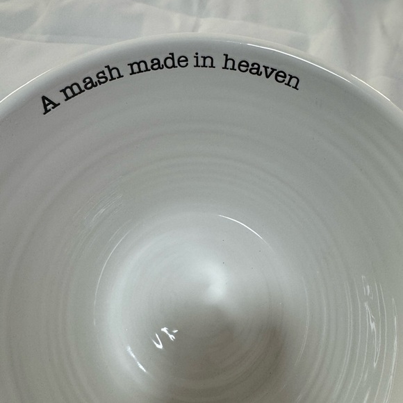 Mud Pie Circa Potato Bowl Set - Bowl with Hand Masher - New - Picture 3 of 7